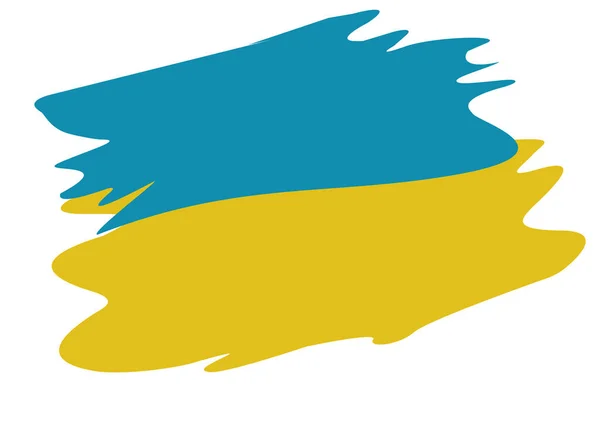 Flaga Ukraińska Żółty Niebieski Wektor Element — Wektor stockowy
