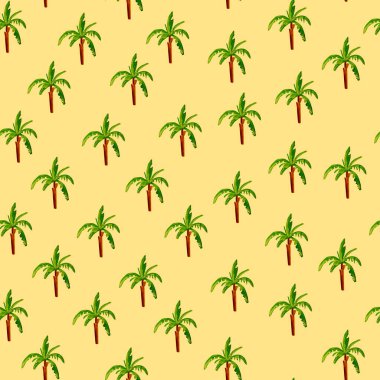 Kum kebabındaki palmiye ağaçları pürüzsüz desenler çiziyor