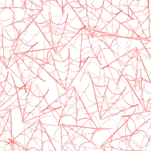 Red Spider Web Watercolor Seamless Pattern Template Decorating Designs Illustrations — 图库照片