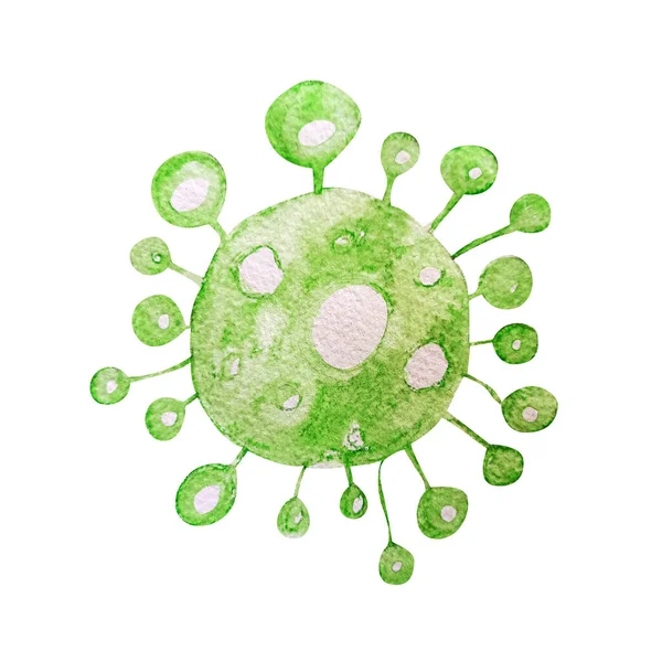 Coronavirus Single Watercolor Element — Zdjęcie stockowe