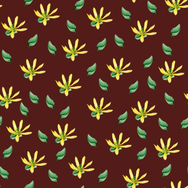 Su zambağı suluboya kusursuz desen