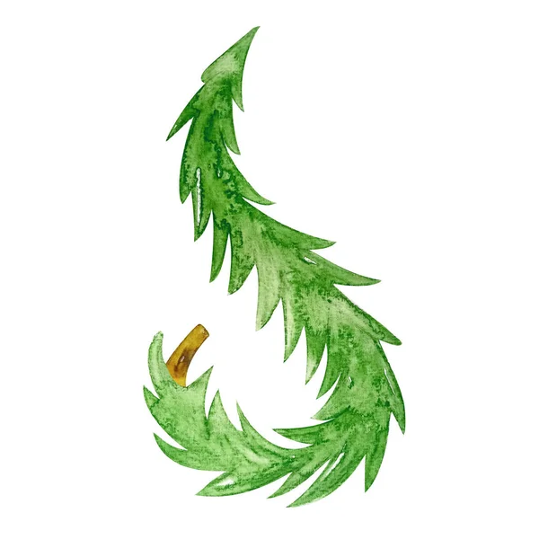 Girando Árvore Natal Ilustração Aquarela Modelo Para Decorar Desenhos Ilustrações — Fotografia de Stock