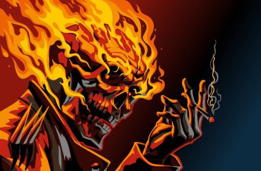 Hayalet Sürücü duman vektör sanatı