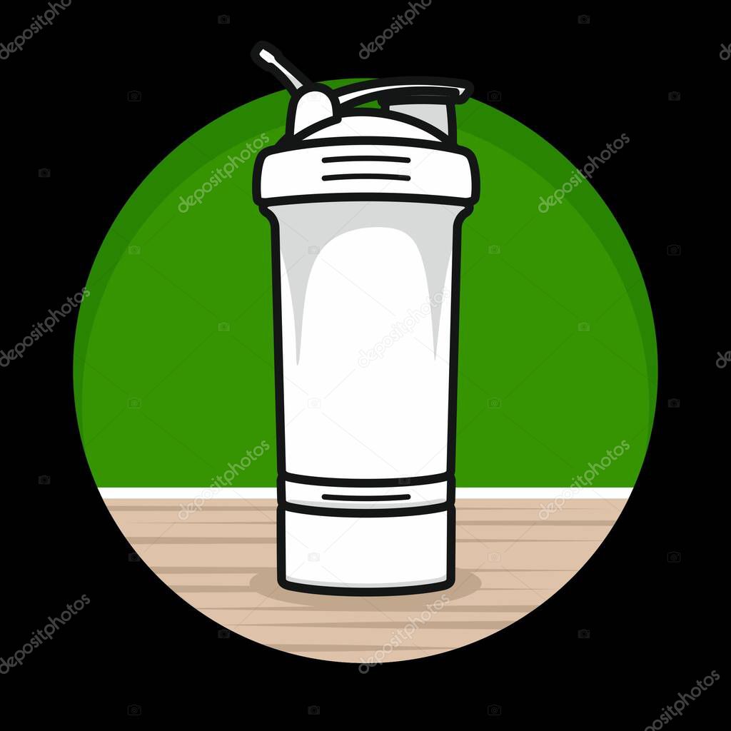 Fitness shaker vector icon