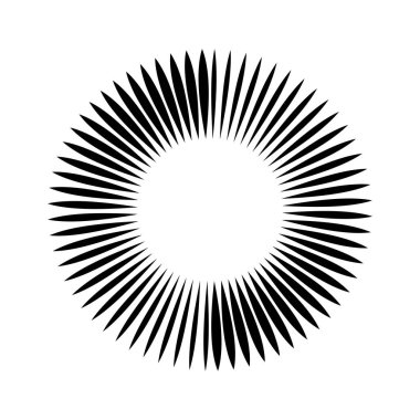 Siyah soyut radyal çizgiler