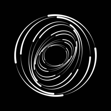 Sarmal şekildeki beyaz soyut kıvrımlı çizgiler