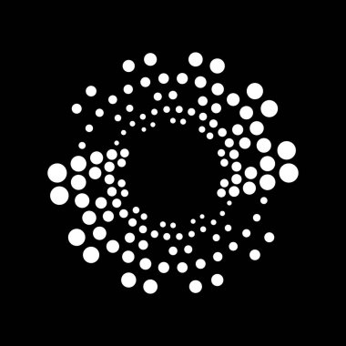 Yuvarlak şekilli beyaz noktalı çizgiler