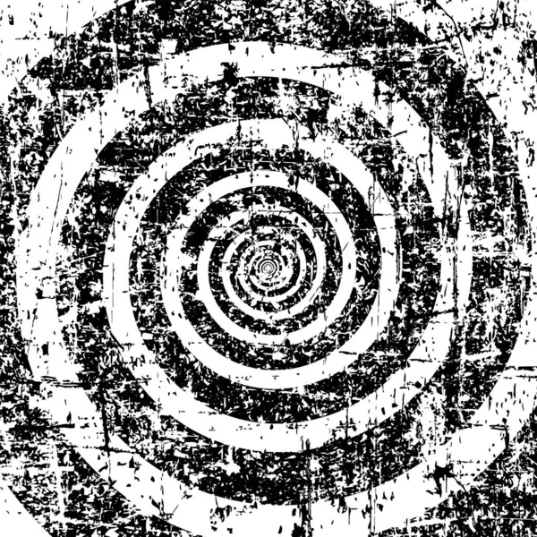 Forma Espiral Psicodélica Grunge Abstrata —  Vetores de Stock