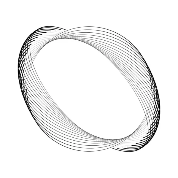 Siyah eşmerkezli elipsler soyut formda