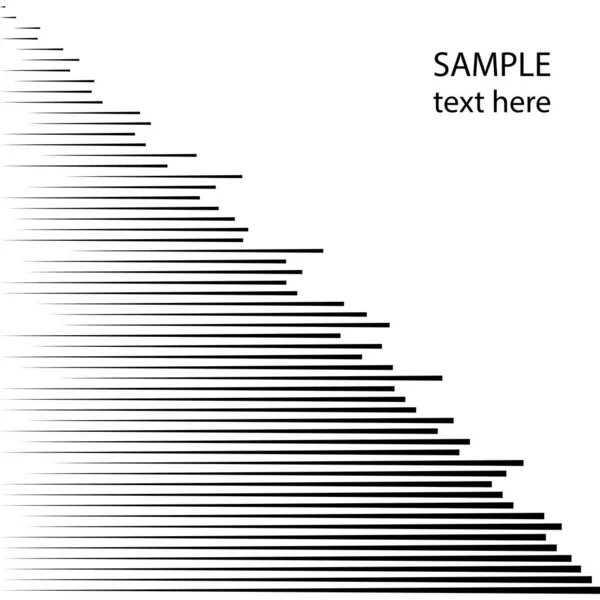 Svarta Hastighetslinjer Triangelform — Stock vektor