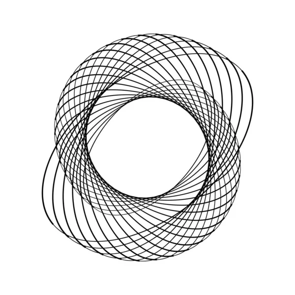 Ellipses Forma Espiral Ilustração Vetorial — Vetor de Stock