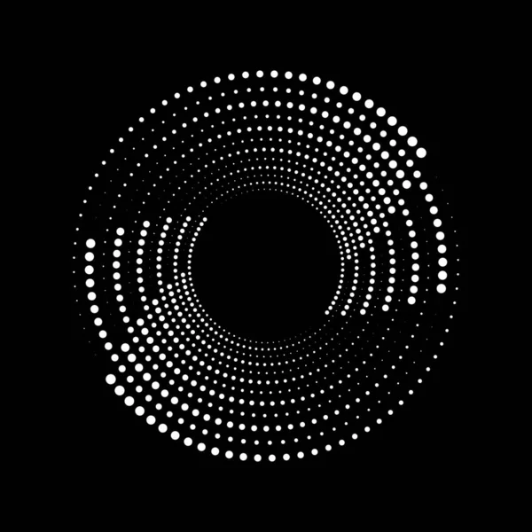 Половина Точечных Белых Линий Скорости Спиральной Форме — стоковый вектор