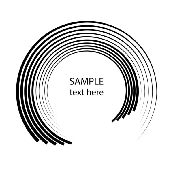 Ασπρόμαυρη Κυκλική Αφηρημένη Απεικόνιση Διανυσματικό Φόντο — Διανυσματικό Αρχείο