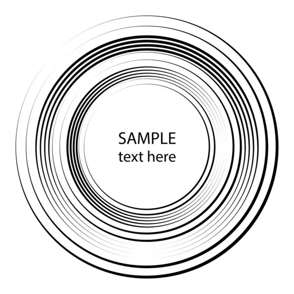 Černá Bílá Kruhová Abstraktní Ilustrace Vektorové Pozadí — Stockový vektor
