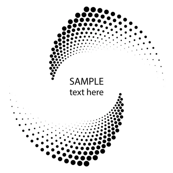 黒と白の円形の抽象的なイラストベクトル背景 — ストックベクタ