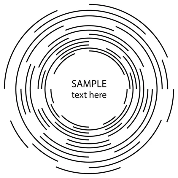 Чорно Біла Кругла Абстрактна Ілюстрація Векторний Фон — стоковий вектор