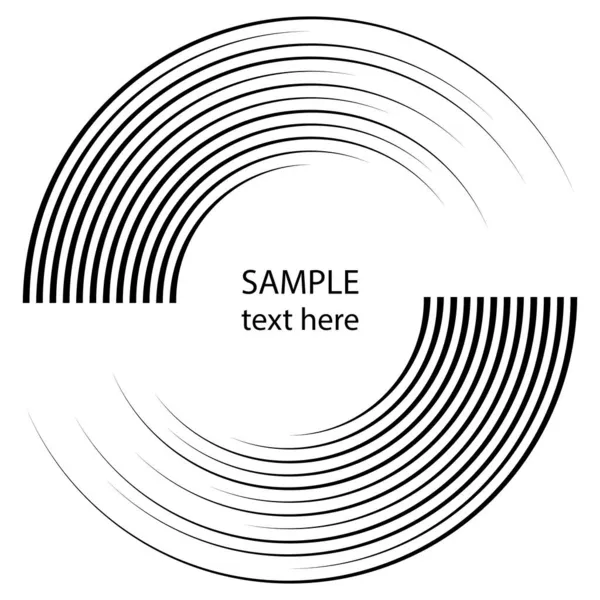 Ilustración Abstracta Circular Blanco Negro Fondo Vectorial — Vector de stock