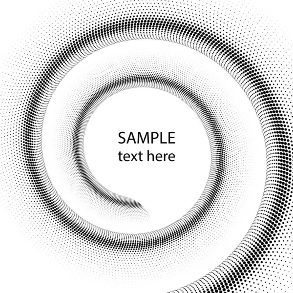 Ilustración Abstracta Circular Blanco Negro Fondo Vectorial — Vector de stock