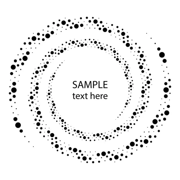 Fekete Fehér Körkörös Absztrakt Illusztráció Vektor Háttér — Stock Vector