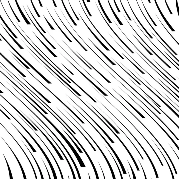 Black Vector Curved Oblique Lines Vector Illustration — Stock Vector