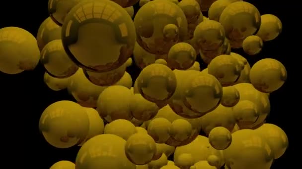 黄金の泡だ 3Dアニメーション タイトル ビデオ アニメーションのクールな背景として使用するための理想的な — ストック動画