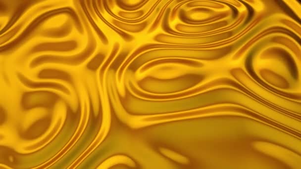 Golden Wavy Texture Seamless Loop Animation Ideal Uses Cool Background — Stock Video