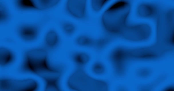 Синя Хвиляста Органічна Форма Абстрактна Інопланетна Форма Безшовна Петля Анімація — стокове відео