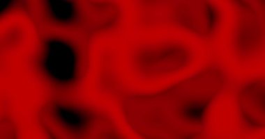 Kırmızı ve siyah dalgalı organik uzaylı formu, kırmızı ve siyah rengin soyut arkaplanı