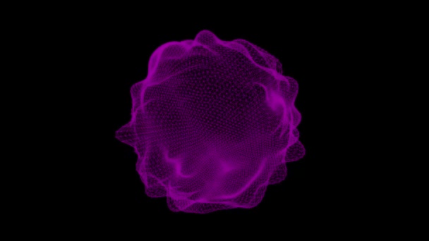 Абстрактная Фиолетовая Органическая Форма Абстрактный Фон Волнистые Обои Дизайн — стоковое видео