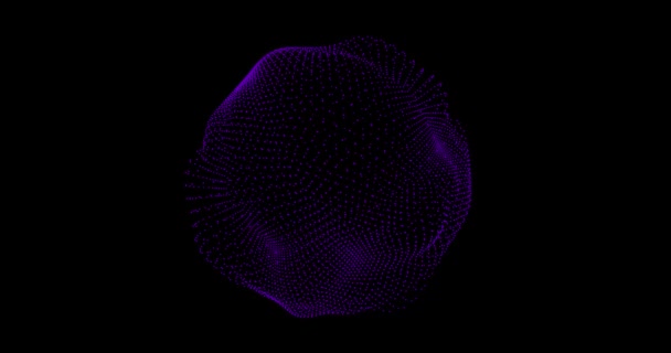 Абстрактный Фиолетовый Шар Волнистая Сфера Анимация Трендированная Гладкая Текстура Идеально — стоковое видео