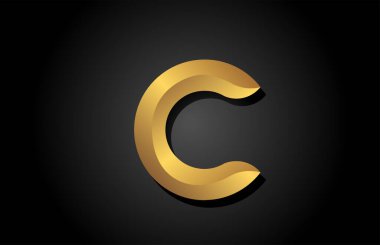 Altın alfabe harf simgesi logo tasarımı. Şirket şablonu lüks iş için