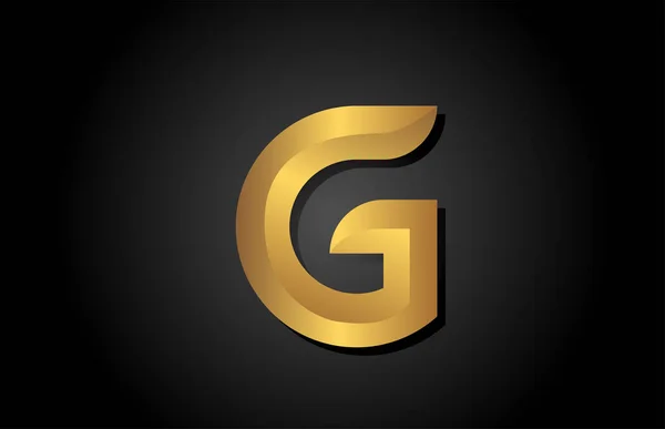Altın Alfabesi Harf Simgesi Logo Tasarımı Şirket Şablonu Lüks Için — Stok Vektör