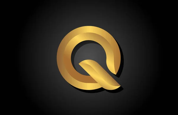Złoty Złoty Alfabet Literowy Projekt Logo Ikony Szablon Firmy Dla — Wektor stockowy