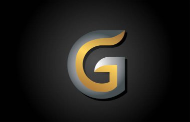 G alfabesi harfi logo simgesi. İş ve şirket için yaratıcı tasarım