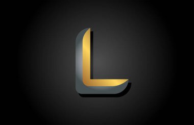 L alfabesi harfi logo simgesi. İş ve şirket için yaratıcı tasarım