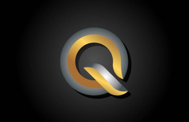 Q alfabesi harfi logo simgesi. İş ve şirket için yaratıcı tasarım