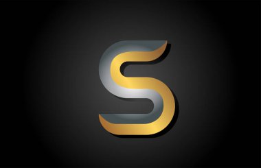 S alfabesi harfi logo simgesi. İş ve şirket için yaratıcı tasarım