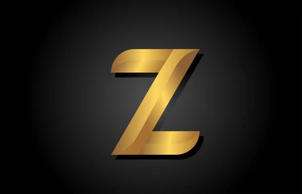ゴールドゴールドZアルファベット文字アイコンロゴデザイン 豪華なビジネスのための会社テンプレート — ストックベクタ