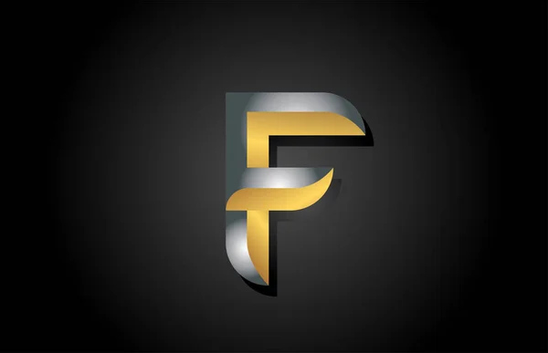 Fアルファベット文字のロゴアイコン ビジネスや企業のための創造的なデザイン — ストックベクタ