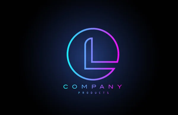 Alfabeto Lettera Icona Logo Design Creativo Aziende Aziende — Vettoriale Stock