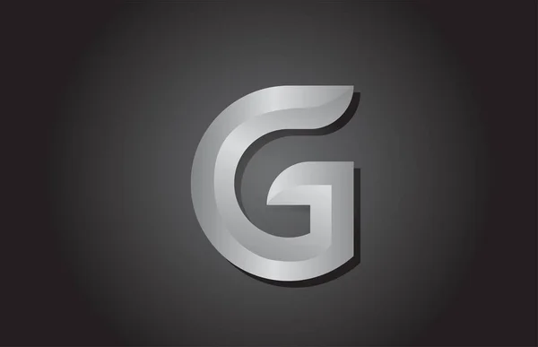 Дизайн Логотипу Значка Сірої Літери Шаблон Компанії Бізнесу Компанії — стоковий вектор