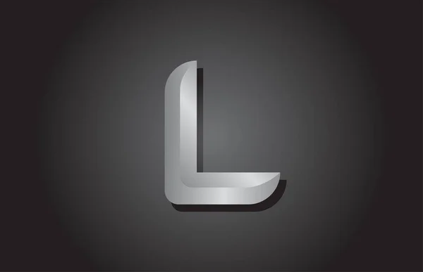 Gris Alfabeto Letra Icono Logotipo Diseño Plantilla Empresa Para Negocio — Archivo Imágenes Vectoriales