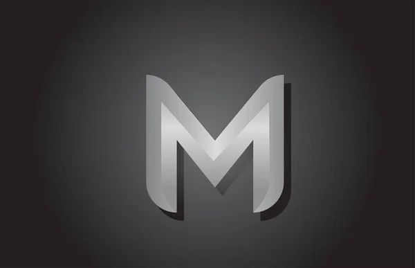 Серый Буква Алфавита Иконка Логотипа Дизайн Шаблон Компании Бизнеса Компании — стоковый вектор
