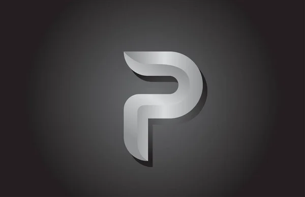 Grijs Alfabet Letter Pictogram Logo Ontwerp Bedrijfsmodel Voor Bedrijf Bedrijf — Stockvector