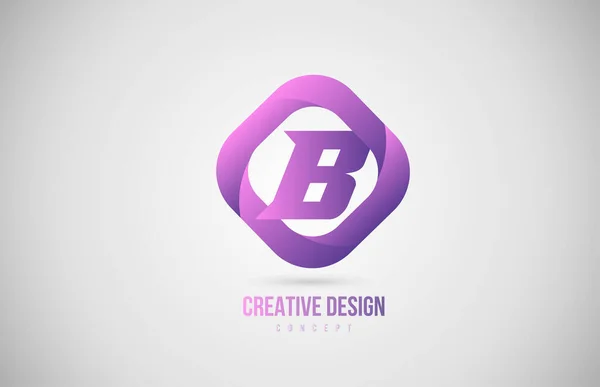 Иконка Логотипа Розовой Буквы Креативный Дизайн Искушает Компанию — стоковый вектор