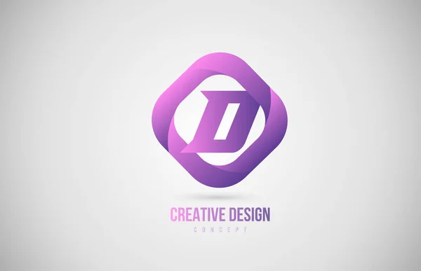 Różowa Ikona Alfabetu Kreatywny Szablon Projektu Dla Firmy — Wektor stockowy