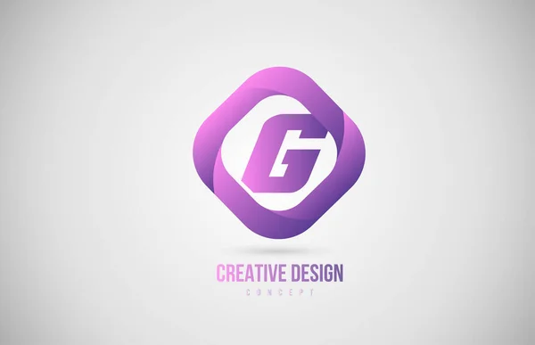 Pink Alphabet Letter Logo Icon Creative Design Template Company — Stock Vector