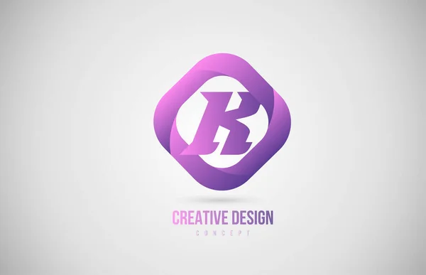 Różowy Alfabet Literowy Ikona Logo Kreatywny Szablon Projektu Dla Firmy — Wektor stockowy