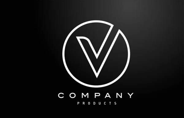 Alfabeto Branco Letra Logotipo Ícone Com Cor Preta Design Criativo — Vetor de Stock