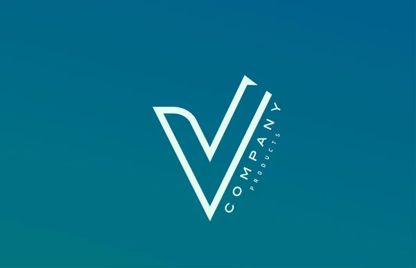 Blue White Alphabet Letter Logo Icon Line Design Company Business — Stock Vector